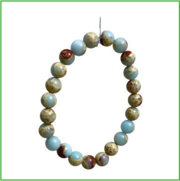 Bead Bracelet -Imperial Jasper & Copper Turquoise